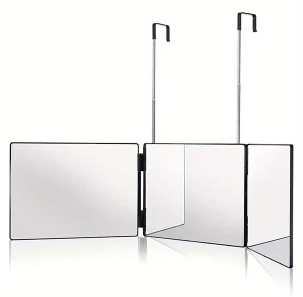 mirror, 3-way, panels,